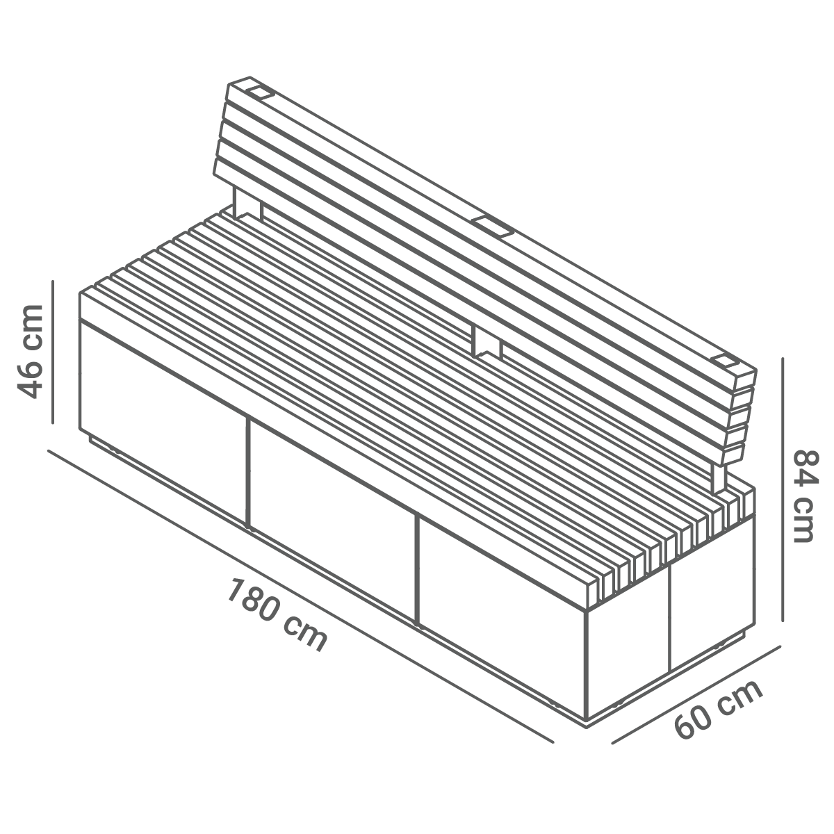 Quadro benk 02.076 | dimensjoner