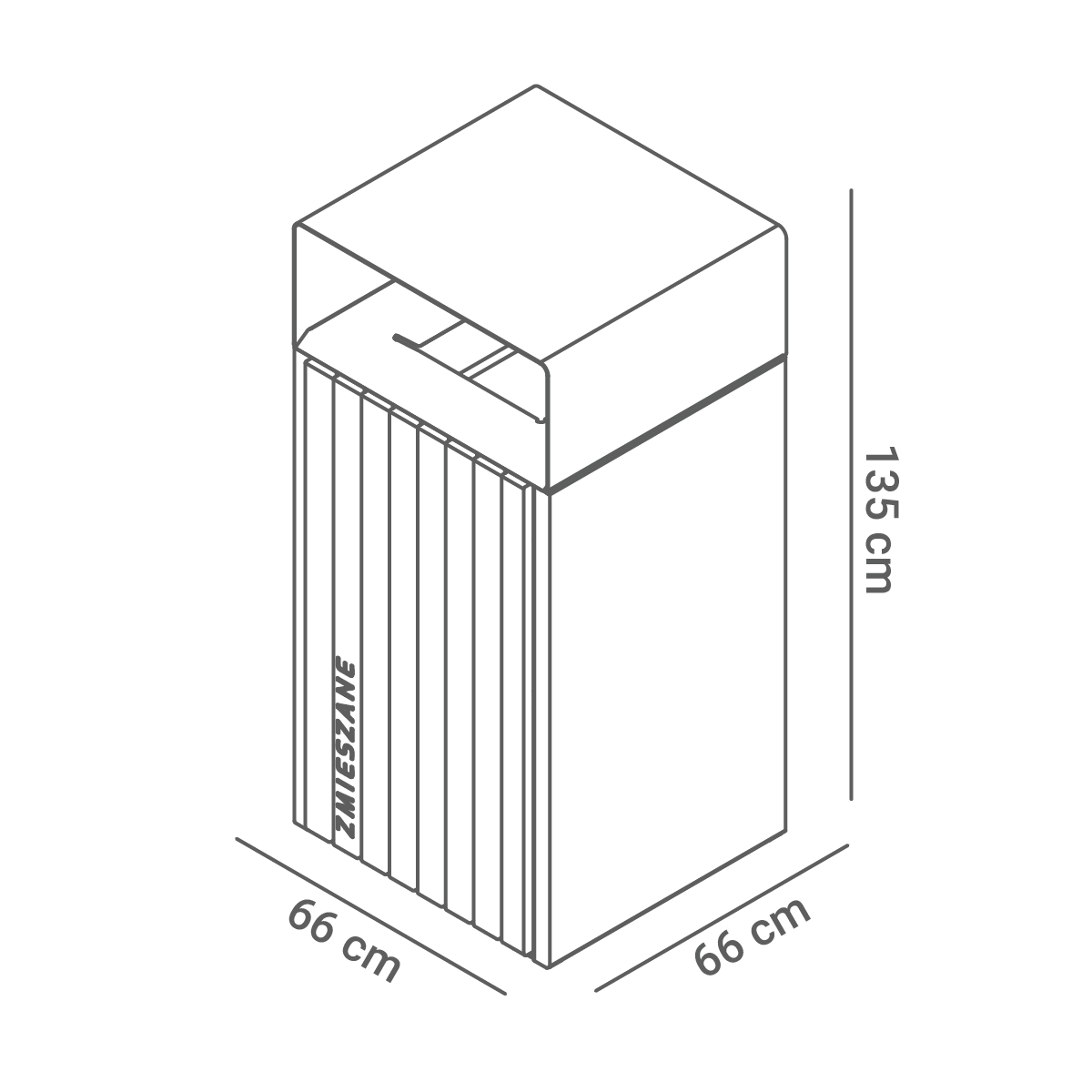 Avfallskurv Quadro 03.076.1 | dimensjoner